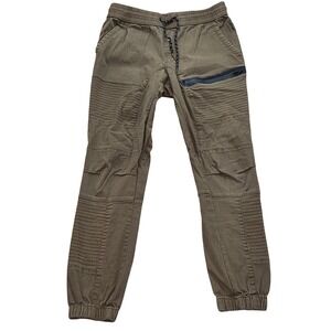Ring of Fire Mens Moto Jogger Pants Medium Brown Casual‎ Streetwear